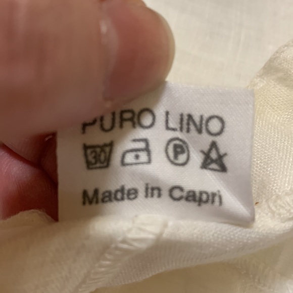 100% Capri wide legged linen pants - Picture 8 of 8